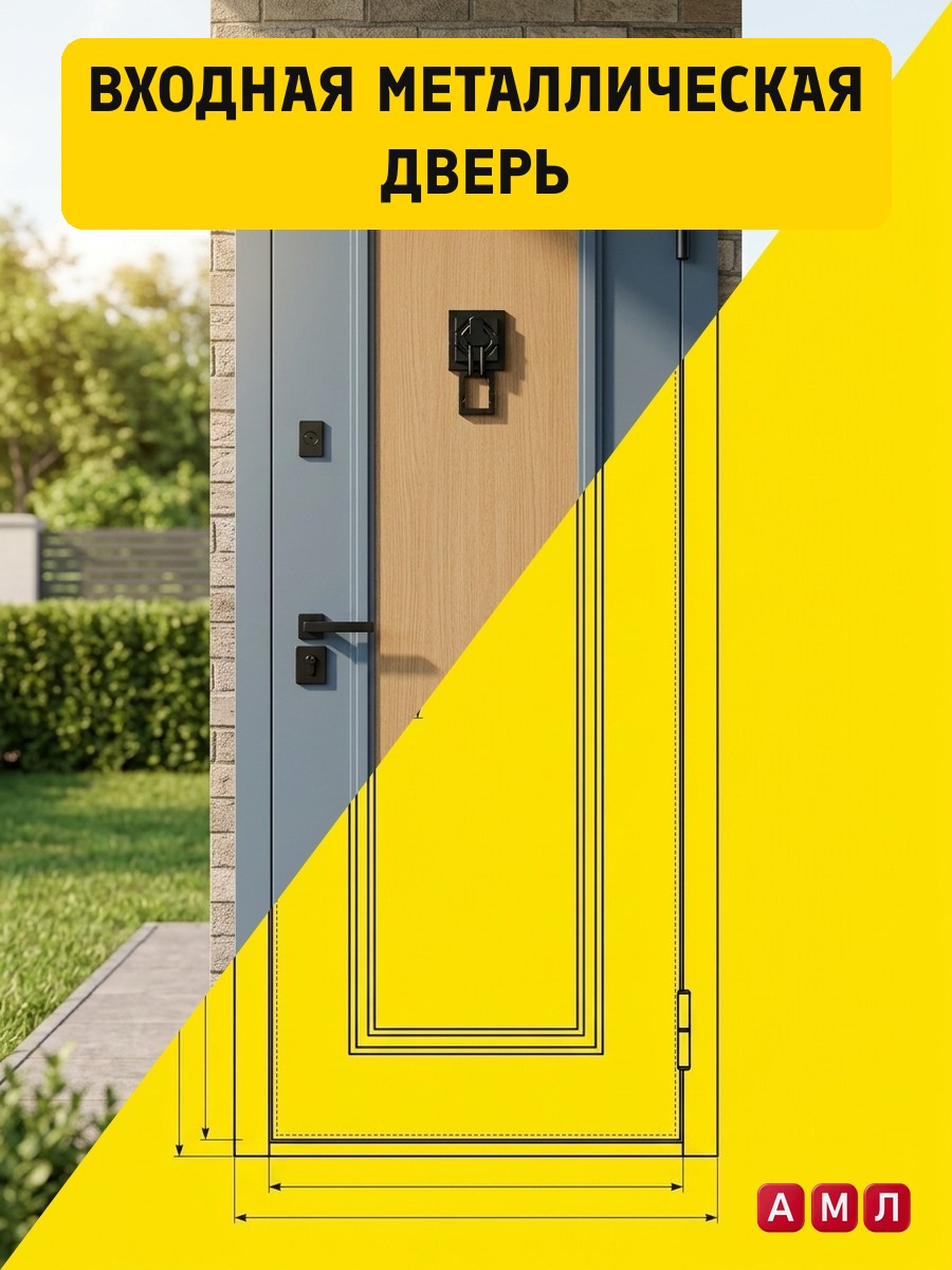 Проект чертеж Входная металлическая дверь чертёж
