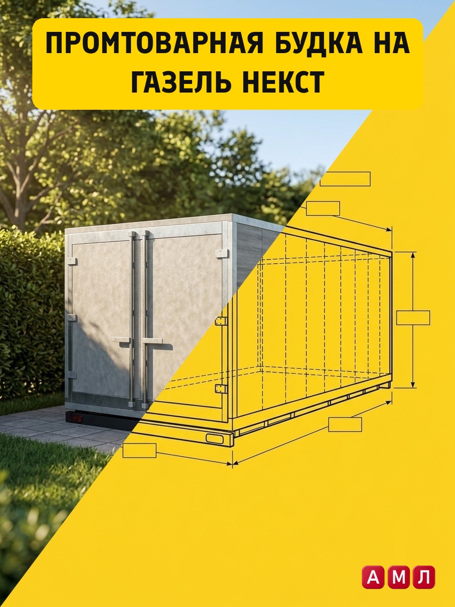 Проект чертеж Промтоварная будка на Газель Некст построить чертёж