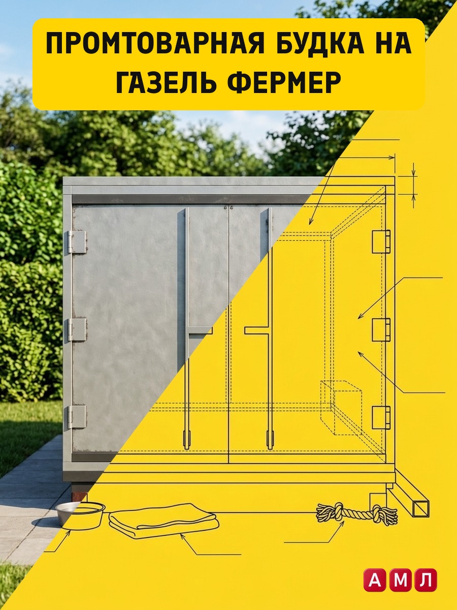 Проект чертеж Промтоварная будка на Газель Фермер построить чертёж