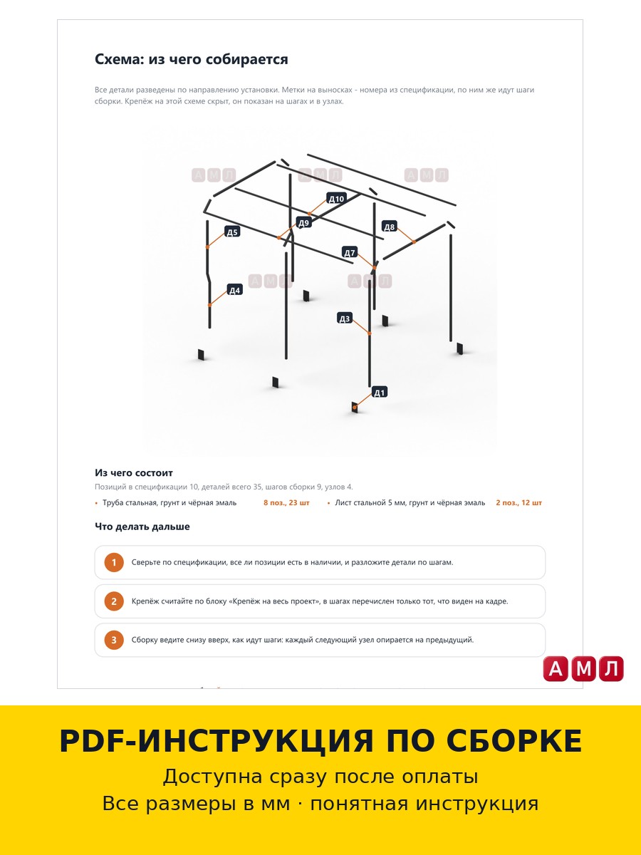 Проект чертеж Каркас тента УАЗ ПРОФИ построить чертёж
